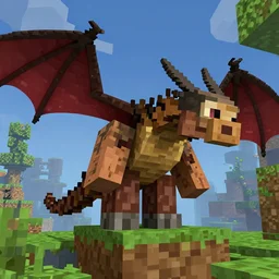 ender dragon in minecraft by greg rutkowski