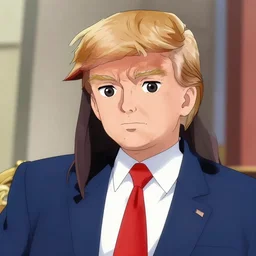 donald trump as an anime girl,