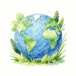 environment art, watercolor