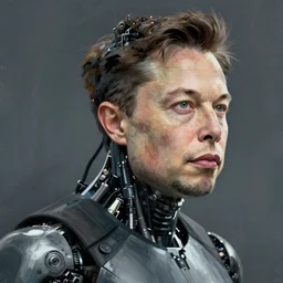 concept art by jama jurabaev, cinematic shot, trending on artstation, high quality, brush stroke, elon musk cyborg