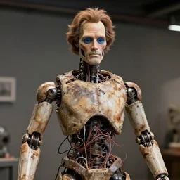 animatronic Danny McBride, exposed wires, photo, Stan Winston studios, detailed, 4k