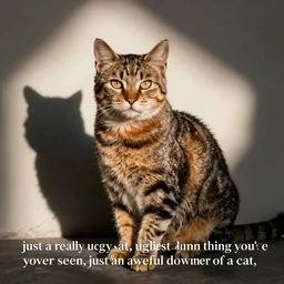 “just a really ugly cat, ugliest damn thing you’ve ever seen, just an awful downer of a cat”