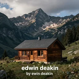 a beautiful cabin in the mountain by edwin deakin