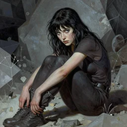 as a soul collector in the afterlife, lana leads a dull existence... until a new assignment plunges her into nonstop trouble! supernatural suspense, greg hildebrandt fancy high - quality painting, super detailed, photorealistic, beautiful, geometric, trending on artstation, cinematic