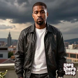 Kanye with an RPG official GTA artwork midshot
