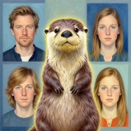 detailed portrait of nick offerman as otter hybrid by tomasz alen kopera and peter mohrbacher and johanna martine! and margaret keane! coherent luminescent