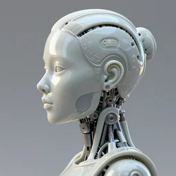 complex 3d render ultra detailed of a beautiful porcelain profile woman face, mechanical cyborg, 150 mm, beautiful natural soft light, rim light, studio light, silver gold details, Alexander Mcqueen haute couture, magnolia big leaves and stems, roots, fine foliage lace, mesh wire, intricate details, hyperrealistic, mandelbrot fractal, anatomical, red lips, silver metal armor, facial muscles, cable wires, microchip, elegant, white background, octane render, H.R. Giger style, 8k