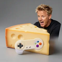 a super nintendo made out of cheese, gordon ramsay shouting at it | RAW!!
