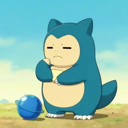 Snorlax pondering his Orb by Todd Lockwood