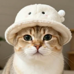 a photo of a cat wearing a funny hat