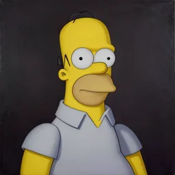 A Homer Simpson portrait, in the style of Craig Mullins, symmetrical, dark, moody, age of empire, hyper-representational, ultra detailed