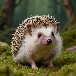 full length beautiful hedgehog girl, forest style studio shot, professional photographer, many details, super realistic, high quality, 8 k