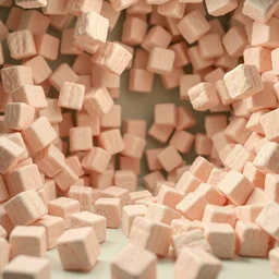 a room full of marshmellows without gravity, hyperrealistic, high detailed, crazy dream