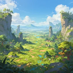 fantasy landscape, digital art, trending on artstation, highly detailed, 4k, hd, bright colors