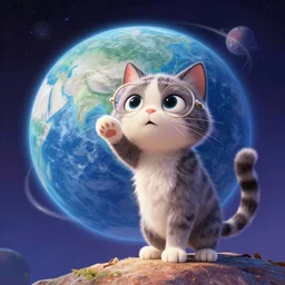 utopian cat felin discovering the world space movie poster pixar by disney 2 0 2 0 film of the year award winning