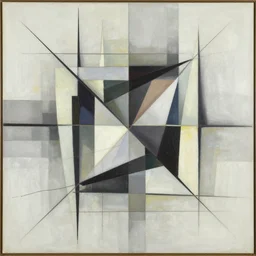 abstract art painting, geometry, lines, forms, shapes, in style of ivan bilibin, 4 k, high resolution details,