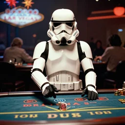 film still of storm trooper gambling in vegas in the phantom menace 1 9 9 9