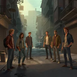 photo the last us part 2 street : 5 4 k rtx hdr volume light concept studio matte painting environement digital illustration fanart artstation by eytan zana and balazs agoston, jad saber, aaron limonick, pablo dominguez and florent lebrun and robby johnson