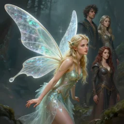 fairy with glass wings, art by artgerm and greg rutkowski and magali villeneuve, d & d, fantasy, highly detailed, digital painting, trending on artstation, concept art, sharp focus, illustration
