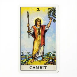 gambit holographic tarot card