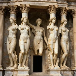 2 5 giant women body sculptures shaping as colums and sculptures a surrealistic building at the kingdom of julius caesar, roman historic works, hyper - detailed, artstation trending, world renowned artists, historic artworks society, antique renewel, good contrast,, cgsociety, by greg rutkowski, by gustave dore, caspar david friedrich style, deviantart, 2 4 mm lens, fotorealist, national geographic
