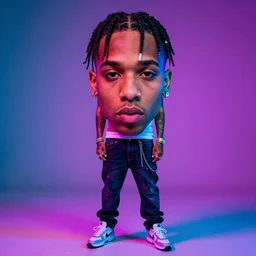 playboi carti, photorealistic, detailed face, full body shot, 8 k, hd, neon colors, over saturated colors, wok, lsd effect,