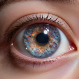 galaxy and nebula and space inside of hyper realistic human eye, highly detailed, beautiful, intricate, colour, 4 k hd octane render,