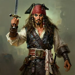 a pirate warrior getting ready to battle, highly detailed, digital painting, artstation, concept art, sharp focus, illustration, art by greg rutkowski and alphonse mucha