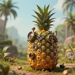 a steampunk weaponized pineapple
