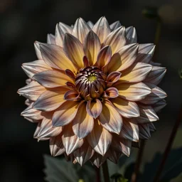 a metallic dahlia cinderella hybrid