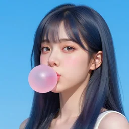 Bella ragazza, bubblegum, visualartzi, korean, and blue image, concept art by Neil Blevins, highly detailed, ultra detailed, ultra realistic, trending on artstation