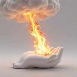 a divine ray coming from heaven as fire and passing trough the holy spirit to a man on earth