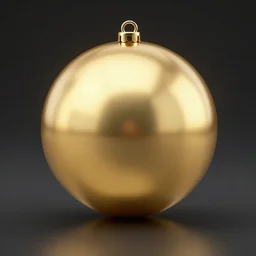 shiny pure gold ball, 4 k, rendered