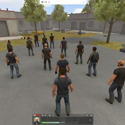 a screenshot of the video game garry's mod, the player has spawned multiple saul goodman npcs