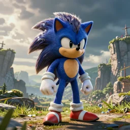 sonic, the hedgehog, in breath of the wild