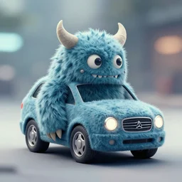 monster shaped car. len blur background bokeh. art by artgerm and filip hodas.