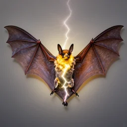Glowing lightning bat