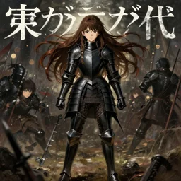 baroque oil painting japanese light novel cover illustration lotr anime key visual full body action shot | young girl black military crusader armour | long flowing brown hair symmetrical perfect face | gapmoe kuudere moody lighting stunning bokeh highlights sharp contrast battlefield scene | trending pixiv fanbox | by greg rutkowski makoto shinkai takashi takeuchi studio ghibli