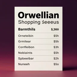 orwellian shopping catalogue, ultra realistic, detailed, ambient lighting, vibrant colors, hyper realistic, minimalist art style, artstation, featured on z brush, 3 5 mm film grain