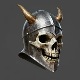 medieval helmet in the shape of a demon skull, epic, illustration, artsation, 4 k