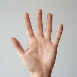a hand with 1 2 fingers