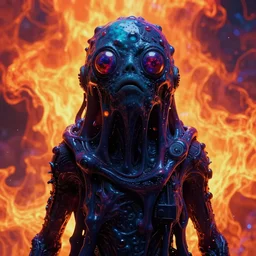 extreme long shot of a dark cyberpunk slime, by francis bacon, by ayami kojima, by amano, by karol bak, greg hildebrandt, by mark brooks, by alex grey, by zdzisław beksinski, by takato yamamoto, radiant colors, ultra detailed, high resolution, ultra realistic, thermal background