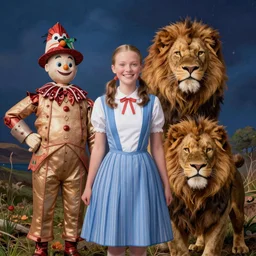 Cinematography the wonderful wizard of Oz and Dorothy, tin man, the lion, the scarecrow by Emmanuek Lubensky