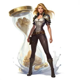 Amber Heard from league of legends, league of legends splashart, hourglass full body