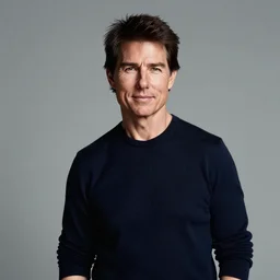 A studio portrait of Tom Cruise; f/1.4; 90mm