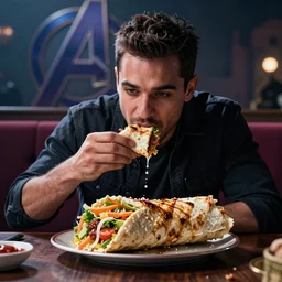 avengers eating shawarma,