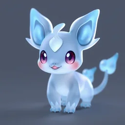 translucent cute pokemon like pet with cute eyes, fantasy digital art, studio ghibli, clean cel shaded vector art, style artstation, style greg rutkowski, octane render, unreal engine 6, epic game graphics, fantasy, conceptual art, ray tracing