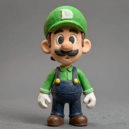 caricature, claymation, luis guzman as luigi wearing green, painted by wlop, artgerm, dishonored 2,
