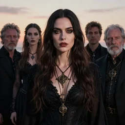 photographic portrait of a stunningly beautiful gothic hermetic order of the golden dawn female in soft dreamy light at sunset, contemporary fashion shoot, by edward robert hughes, annie leibovitz and steve mccurry, david lazar, jimmy nelsson, breathtaking, 8 k resolution, extremely detailed, beautiful, establishing shot, artistic, hyperrealistic, beautiful face, octane render