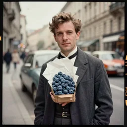 kodak portra 4 0 0, wetplate, 1 9 2 0 s color portrait of a car in a street in vienna by arthur elgort, insanely detailed, insanely intricate, depth of field, blueberry